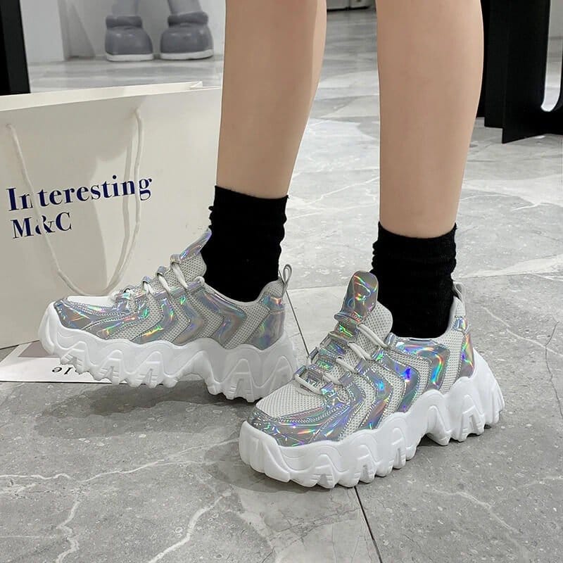 Symphony Shoes Woman ERNESTNM Bling Women Sneakers Tenis Feminino Comfortable Breathable Thick Sole Casual High Quality Shoes