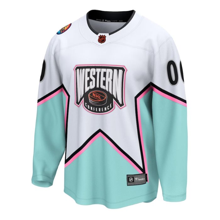 2023 N-H-L All-Star Game Logo - Western Conference Unisex Custom Jersey - White