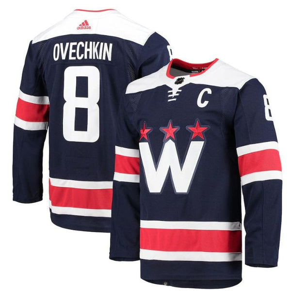 Alexander Ovechkin Washington Capitals Team Alternate Captain Patch Primegreen Pro Player Jersey - Navy