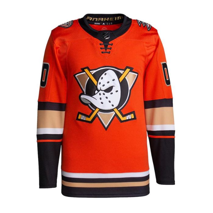 Anaheim Ducks Unisex Alternate Primegreen Pro Custom Jersey - Orange