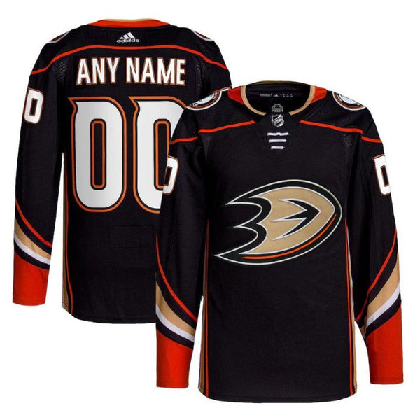 Anaheim Ducks Unisex Home Custom Pro Jersey - Black