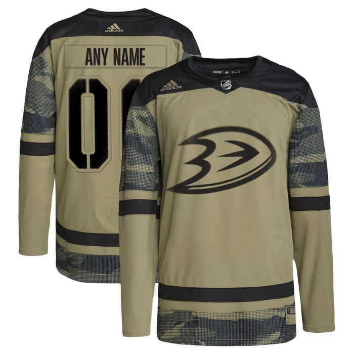 Anaheim Ducks Unisex Military Appreciation Team Custom Practice Jersey - Camo