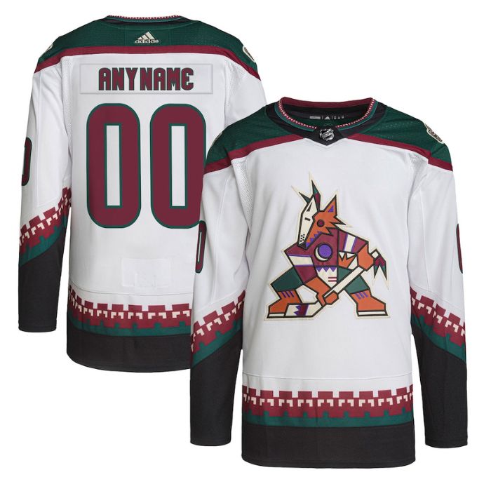 Arizona Coyotes Team Unisex Primegreen Pro Custom Jersey - White