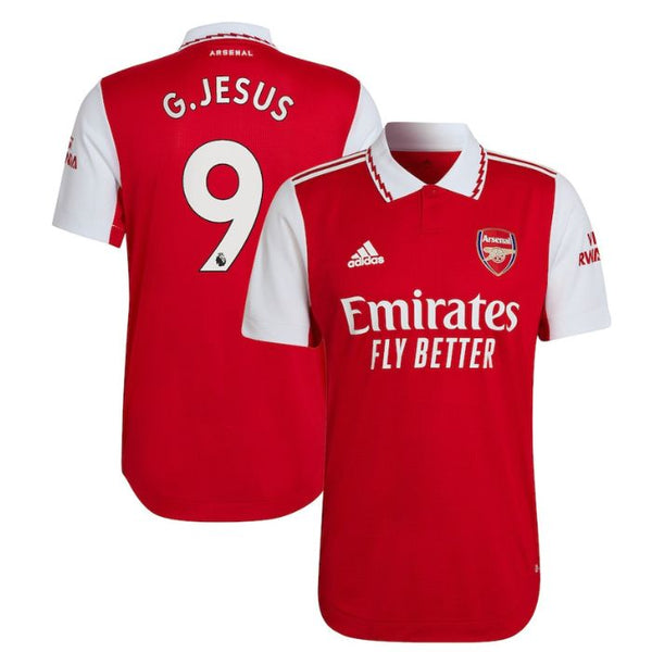 Arsenal Home Unisex Shirt  with G.Jesus 9 printing Jersey - Red