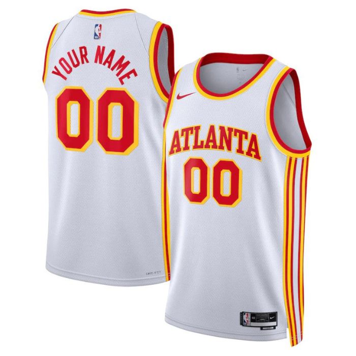 Atlanta Hawks Unisex  Custom Jersey White - Association Edition