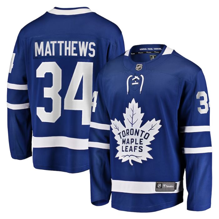 Auston Matthews Toronto Maple Leafs Team Breakaway Unisex Player Jersey - Royal