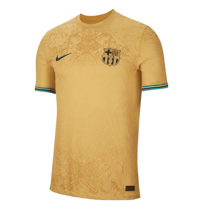 Barcelona Team Away Shirt   Customized Jersey - Gold