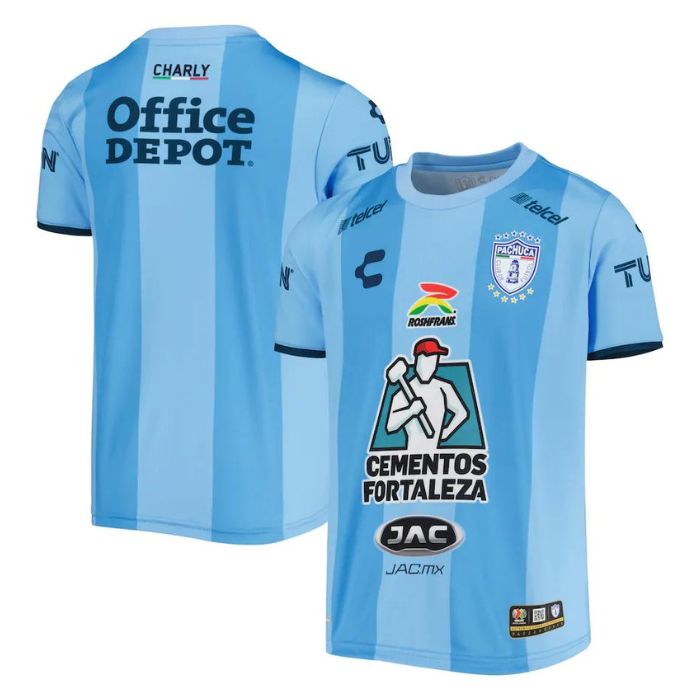 C.F. Pachuca Unisex Shirt  Away  Blank Jersey - Blue