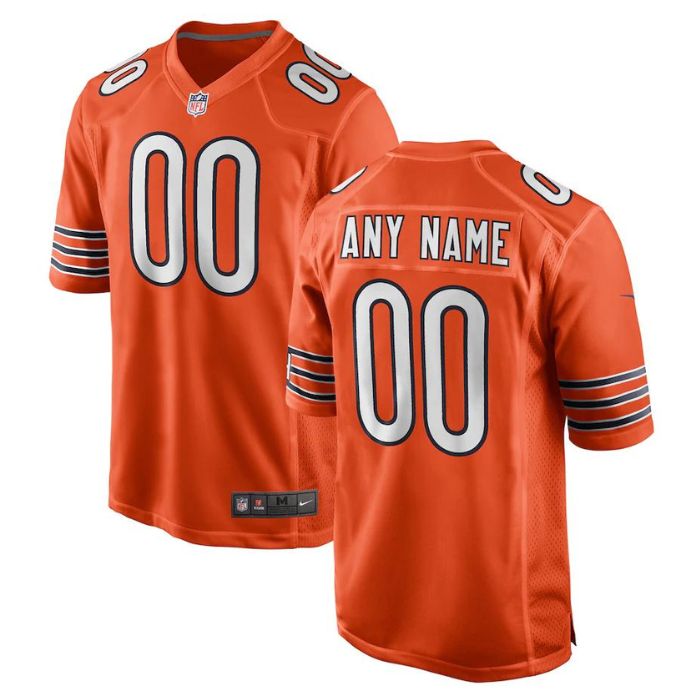 Chicago Bears Unisex Shirt Alternate Customized Game Jersey - Orange