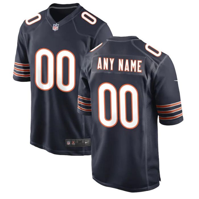 Chicago Bears Unisex Shirt Custom Game Jersey - Navy