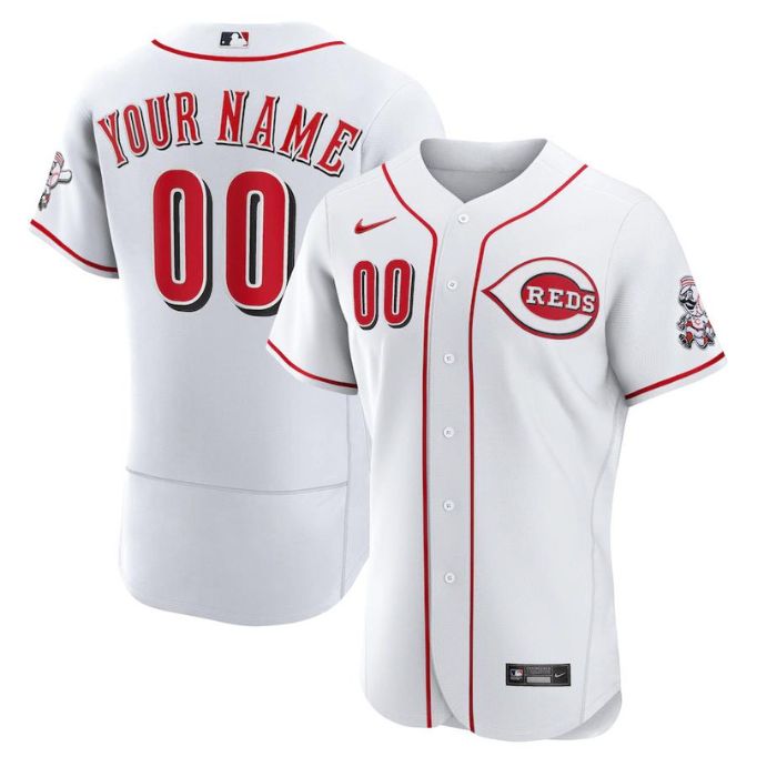 Cincinnati Reds Team Home Unisex Custom Jersey - White