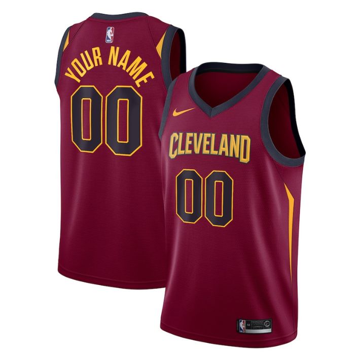 Cleveland Cavaliers Unisex Swingman Custom Jersey Maroon - Icon Edition