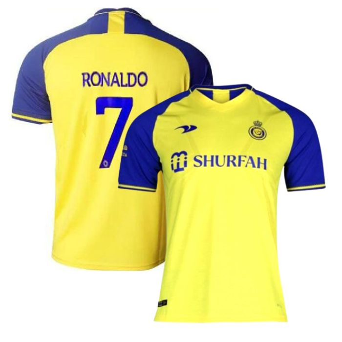 Cristiano Ronaldo 7 Al Nasser Team 2022/23 Unisex Shirt Jersey – Yellow