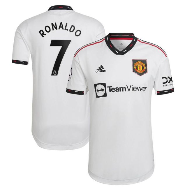 Cristiano Ronaldo Manchester United Unisex Shirt  Away Player Jersey - White