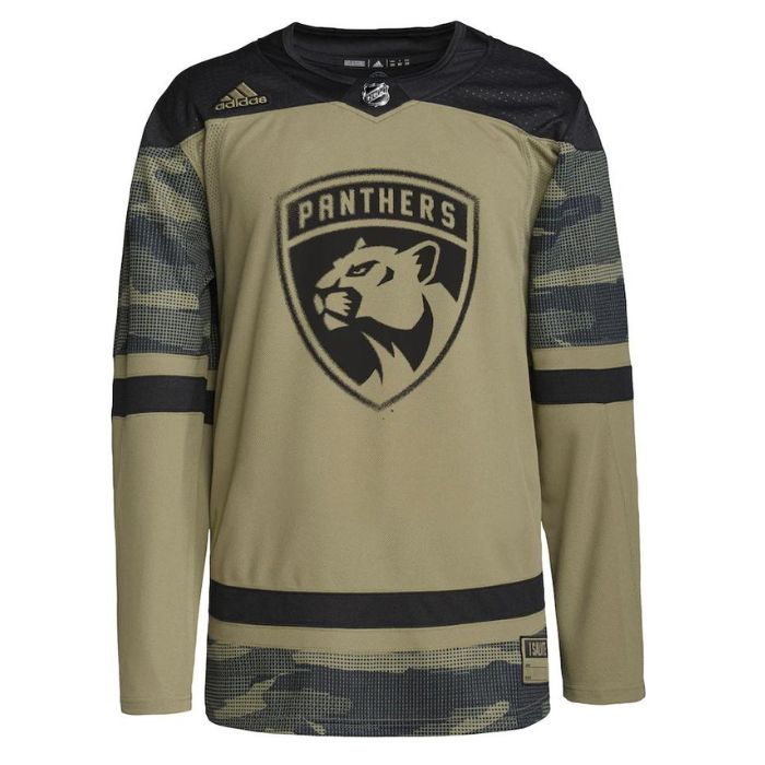 Florida Panthers Military Appreciation Team Custom Practice Jersey - Camo