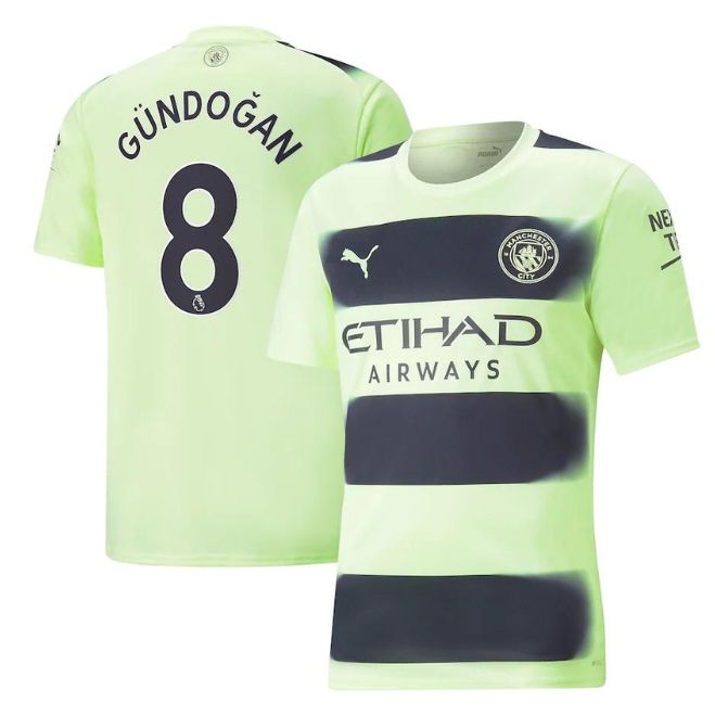 Ilkay Gündogan Manchester City  Third Unisex Shirt Player Jersey - Black