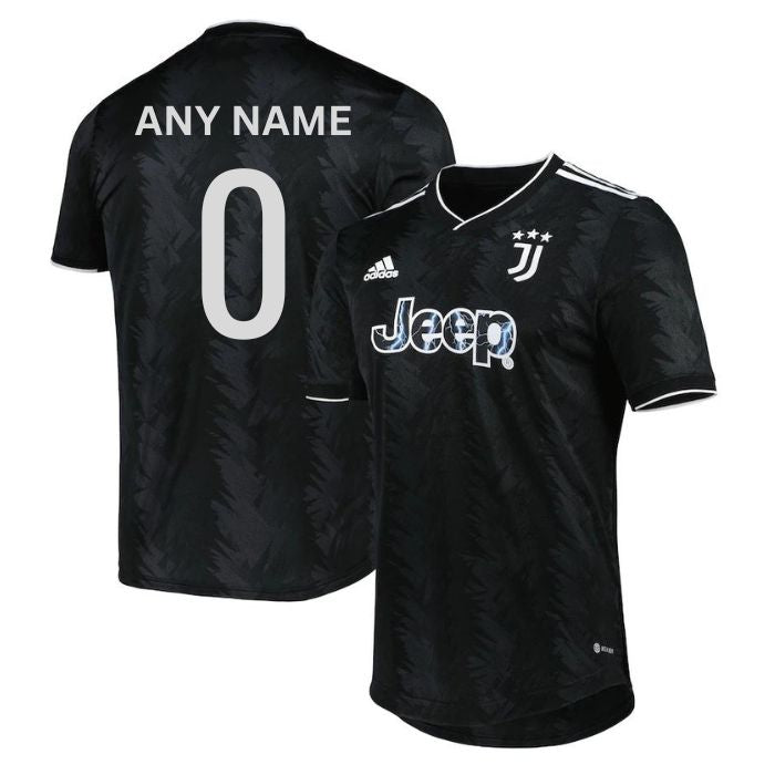 Juventus Unisex Shirt  Away Customized Jersey - Black