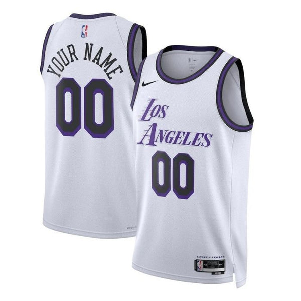 Los Angeles Lakers Unisex 202223 Swingman Custom Pro Jersey - City Edition - White
