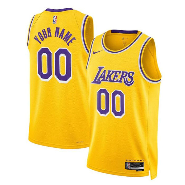 Los Angeles Lakers Unisex 202223 Swingman Customized Jersey Gold - Icon Edition