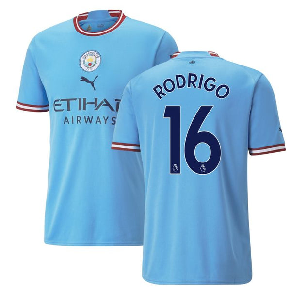 Manchester City Home Unisex Jersey 202223 With RODRIGO 16 Printing Player - Blue