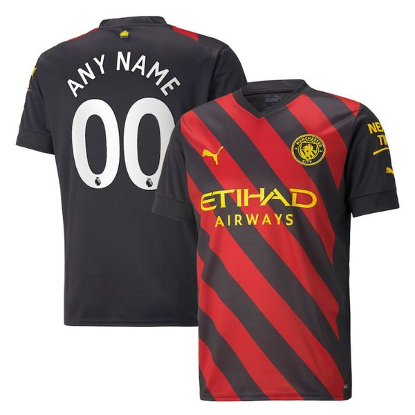 Manchester City Unisex Shirt  Away Custom Jersey - Black