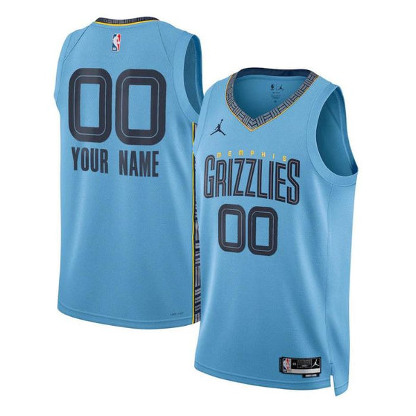Memphis Grizzlies Unisex 202223 Swingman Custom Jersey - Statement Edition - Blue