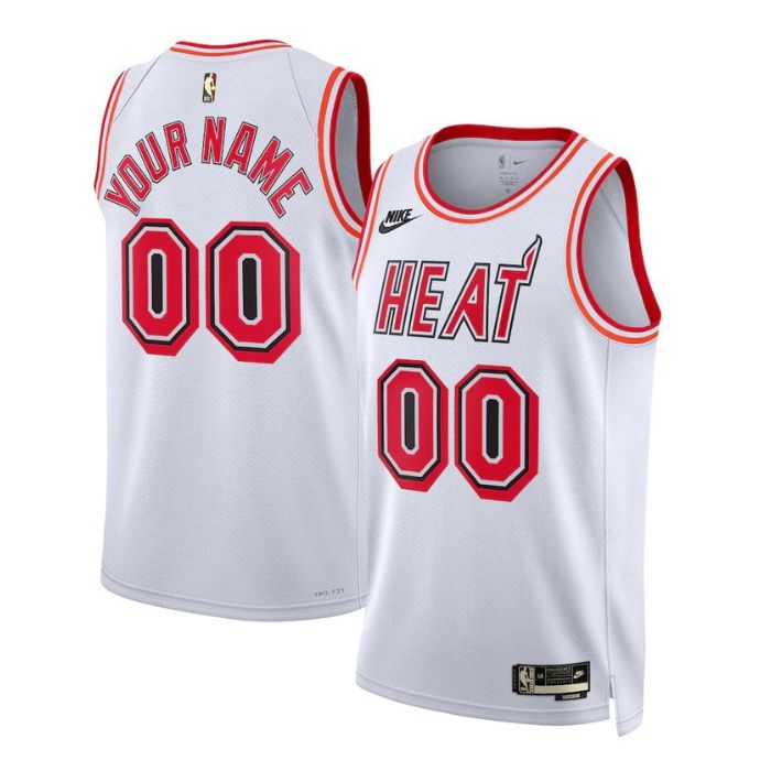 Miami Heat Unisex 202223 Custom Swingman Jersey - Classic Edition - White