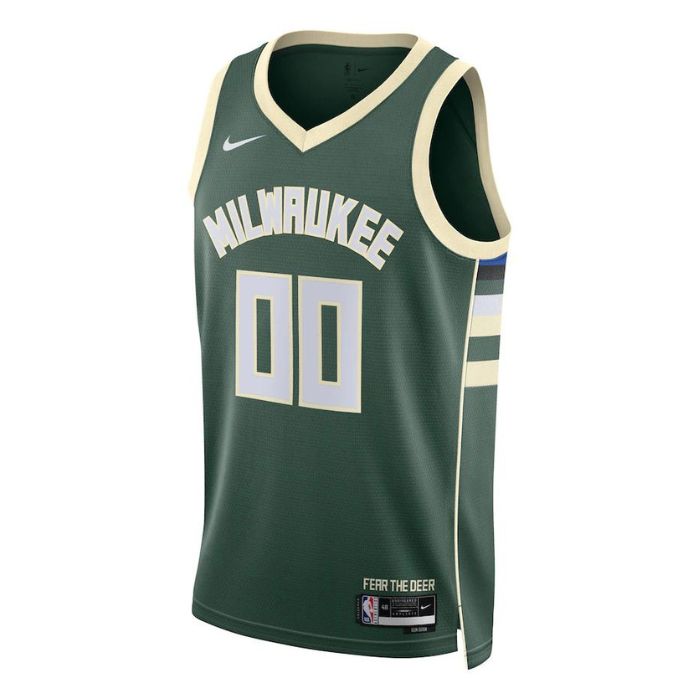 Milwaukee Bucks Unisex  Swingman Custom Jersey Hunter Green - Icon Edition