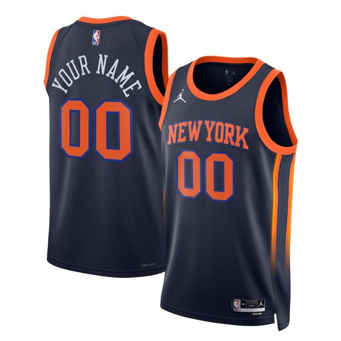 New York Knicks Unisex 202223 Swingman Custom Jersey - Statement Edition - Navy