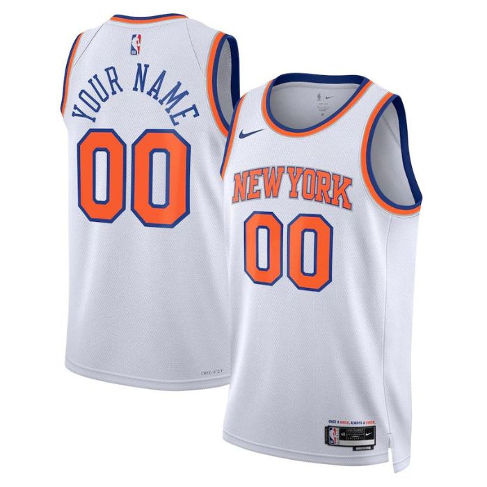 New York Knicks Unisex 202223 Swingman Custom Jersey White - Association Edition