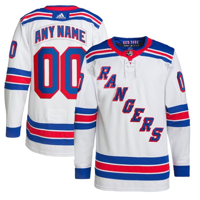 New York Rangers Unisex Away Primegreen Pro Custom Jersey - White