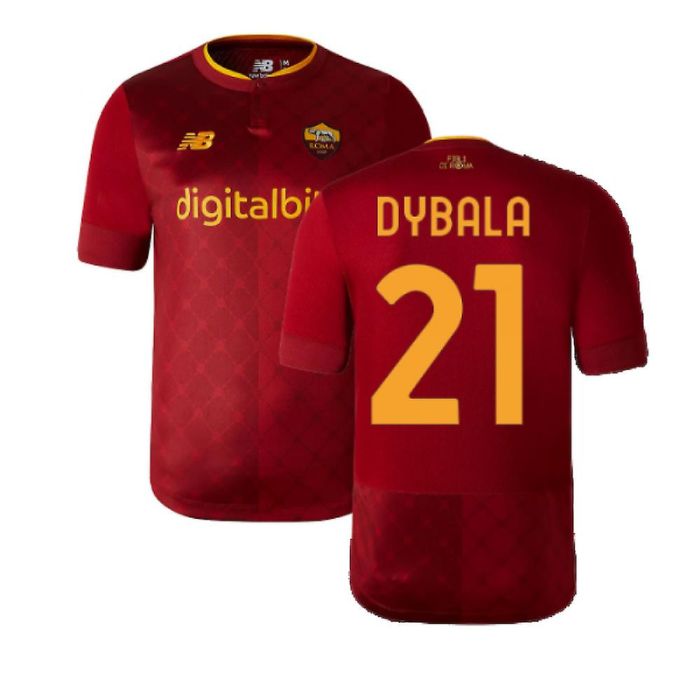 Paulo Dybala As Roma Unisex Shirt  Home Player Jersey - Red