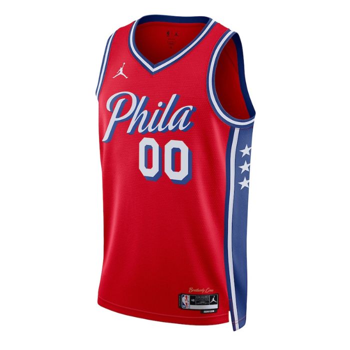 Philadelphia 76ers Unisex  Swingman Custom Jersey - Statement Edition - Red