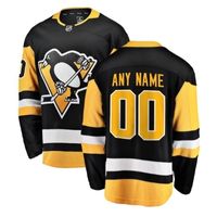 Pittsburgh Penguins Team Home Breakaway Unisex Custom Jersey - Black