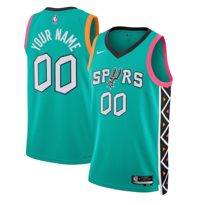 San Antonio Spurs Unisex 202223 202223 Swingman Custom Jersey - City Edition - Turquoise