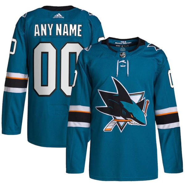 San Jose Sharks Unisex Home Primegreen Pro Custom Jersey - Teal