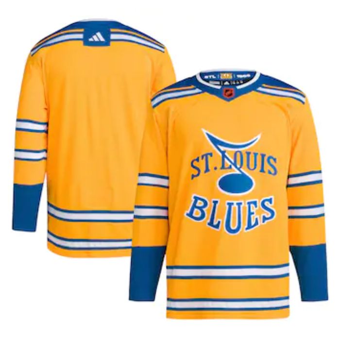 St. Louis Blues Unisex Reverse Retro 2.0 Pro Custom Jersey - Yellow