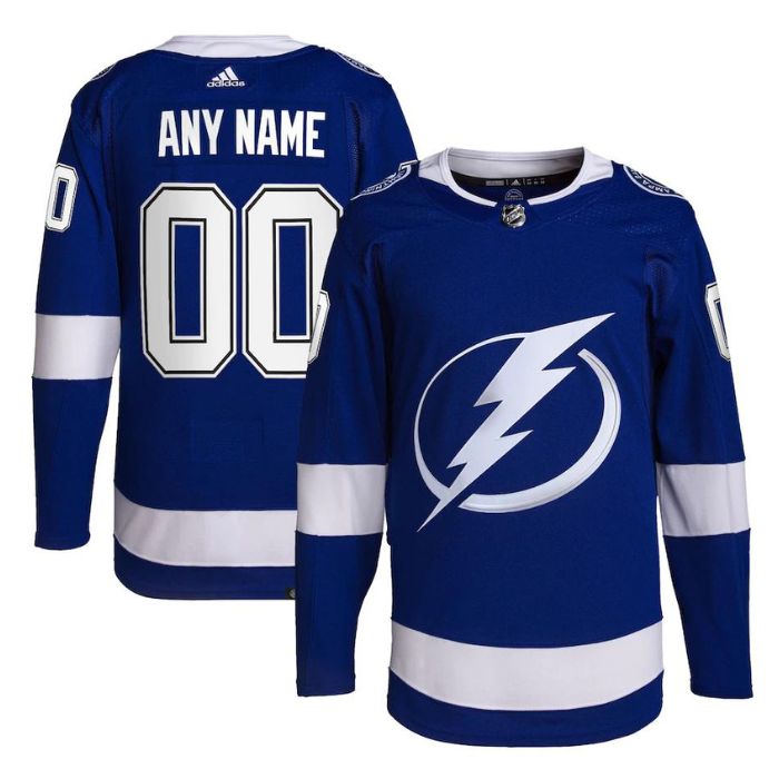 Tampa Bay Lightning Unisex Home Primegreen Pro Custom Jersey - Royal