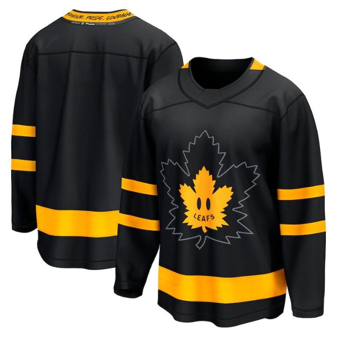 Toronto Maple Leafs Team Alternate Premier Breakaway Reversible Unisex Customized Jersey - Black