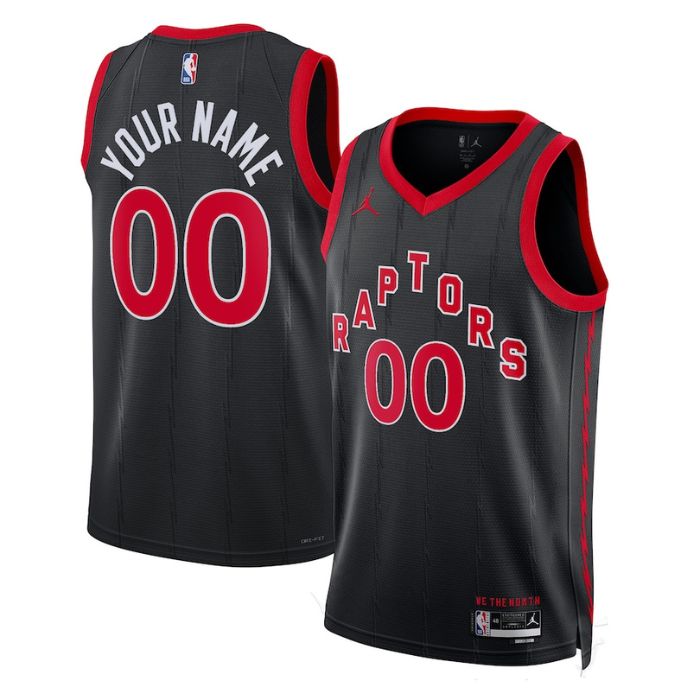 Toronto Raptors Unisex 202223 Swingman Custom Pro Official Jersey - Statement Edition - Black