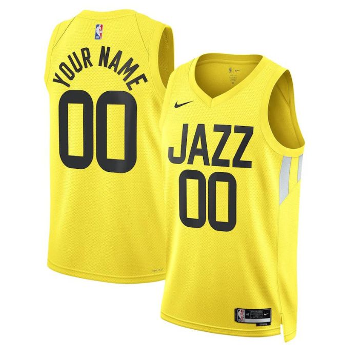 Utah Jazz Unisex 202223 Swingman Custom Jersey Gold - Icon Edition