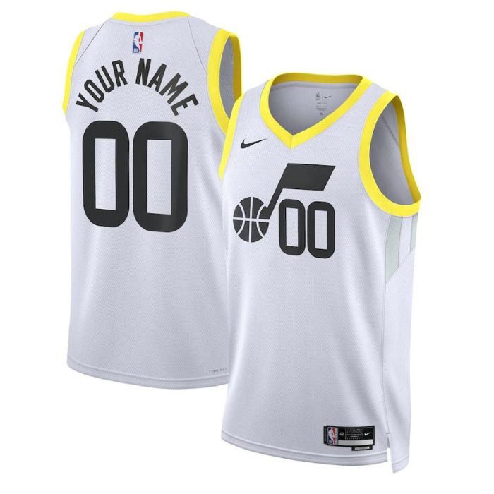 Utah Jazz Unisex 202223 Swingman Custom Jersey White - Association Edition