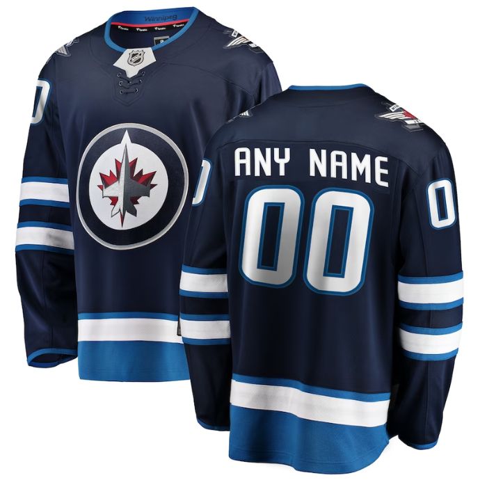 Winnipeg Jets Team Home Breakaway Pro Unisex Custom Jersey - Blue