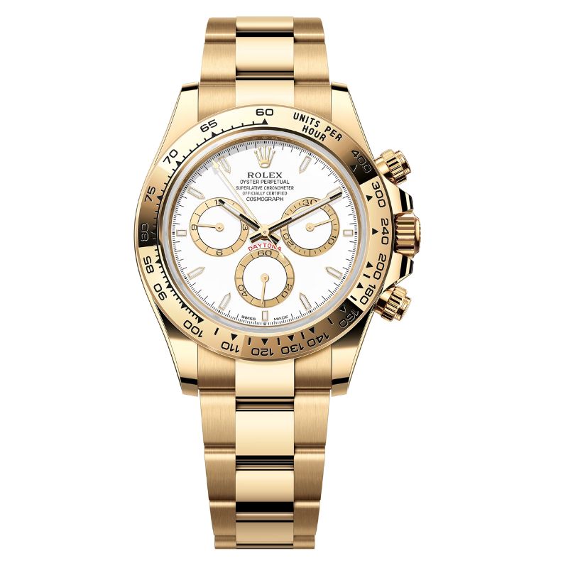 Cosmograph Daytona White Oyster, 40 mm, yellow gold